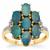 Crystal Opal on Ironstone Ring with White Zircon in 9K Gold 2.95cts