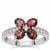 Mahenge Purple Spinel Ring with White Zircon in Sterling Silver 1.70cts