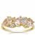 Idar Pink Morganite Ring with White Zircon in 9K Gold 1.55cts 