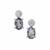 Bi Colour Tanzanite Earrings with White Zircon in Sterling Silver 1.40cts