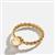 Allegra 0.75ct Rainbow Moonstone Gold Plated Ring 
