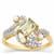 Csarite®, Seed Pearl Ring with White Zircon in 9K Gold (2.30mm)