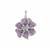 Ombre Floral Fiore Ametista Amethyst Pendant with White Topaz in Sterling Silver 1.60cts