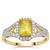 Bankaja Sapphire & White Zircon 9K Gold Ring ATGW 1.70cts