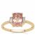 Idar Pink Morganite Ring with White Zircon in 9K Gold 1.45cts