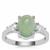 Imperial Serpentine Ring with White Zircon in Sterling Silver 3.22cts