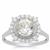 Himalayan Beryl Ring with White Zircon in Sterling Silver 2.35cts