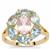 Minas Gerais Kunzite Ring with Santa Maria Aquamarine in 9K Gold 3.65cts