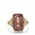 Pink Diaspore Ring with Diamonds in 18K Gold 9.44cts 