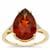 Madeira Citrine Ring with White Zircon in 9K Gold 4.25cts