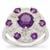 Le Beau Paon Butterfly Tanzanian Amethyst & White Zircon Ring  2cts