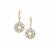 The Rose White Pearl Earrings with Diamond in 9K Gold
