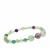 Multi-Colour Fluorite Stretchable Bracelet in Sterling Silver 81.90cts