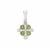 Jilin Peridot Pendant with White Topaz in Sterling Silver 1cts