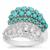 Sleeping Beauty Turquoise Ring with White Zircon in Sterling Silver 4.30cts