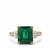 Zambian Emerald Ring with Diamonds in 18K Gold 6.08cts