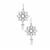 Rainbow Moonstone, Burmese Ruby Earrings with Kaori Cultured Pearl in Sterling Silver