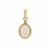 Rainbow Moonstone Pendant with Tanzanite in Gold Plated Sterling Silver 2.45cts