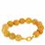 Type A Yellow Jadeite Bracelet With White Topaz Gold Tone Sterling Silver 265.20cts