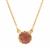 Red Horn Coral Necklace in Gold Plated Sterling Silver 4cts
