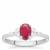 Luc Yen Ruby Ring with White Zircon in Sterling Silver 1.40cts