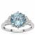 Versailles Topaz Ring with White Zircon in Sterling Silver 3.55cts