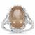 Guyang Sunstone Ring with White Zircon in Sterling Silver 5.84cts