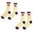 Destello Leopard Socks Set Of 2 (Brown Color)