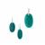79.50cts Peruvian Amazonite Sterling Silver Set of Earrings and Pendant