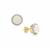 Ethiopian Opal Earrings with White Zircon in 9K Gold 2cts