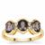 Burmese Purple Spinel Ring with White Zircon in 9K Gold 2.55cts