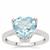 Sky Blue Topaz Ring in Sterling Silver 3.40cts