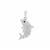  Black, White Diamonds Pendant with Sterling Silver 0.52cts