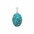 Bonita Blue Turquoise Pendant in Sterling Silver 8.75cts
