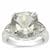 Prasiolite Ring in Sterling Silver 7cts