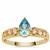 Santa Maria Aquamarine Ring with Idar Pink Morganite in 9K Gold 1cts