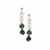 Kaori Freshwater Cultured Pearl Earrings with Agate in Gold Tone Sterling Silver