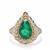 Zambian Emerald Ring with Diamonds in 18K Gold  4.02cts
