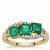 Panjshir Emerald Ring with Diamonds in 18K Gold 1.75cts