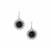 Black Obsidian Earrings with Kaori Freshwater Cultured Pearl in Sterling Silver