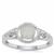 Gem Jelly Aquaprase™ Ring with White Zircon in Sterling Silver 0.87ct
