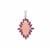 Peruvian Pink Opal Pendant with Rhodolite Garnet in Sterling Silver 5.15cts