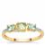 Aquaiba™ Beryl Kijani Garnet Ring with Diamond in 9K Gold 0.60ct