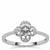 Diamonds Ring in Platinum Flash Sterling Silver 0.12cts