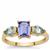 AA Tanzanite Ring with Santa Maria Aquamarine in 9K Gold 1.65cts