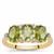 Namibian Cuprian Tourmaline Ring with White Zircon in 9K Gold 2cts