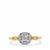 Namibian Diamonds Ring in 9K Gold 0.26cts