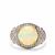Ethiopian Opal Ring with Diamond in 18K Gold 3.85cts