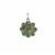 Type A Burmese Jadeite Carved Flower Pendant in Sterling Silver 33.50cts