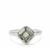 Green Amethyst Ring in Sterling Silver 2.50cts